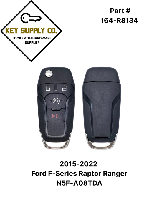 2015-2022 Ford F-Series Raptor Ranger / 4-Button Flip Key / 164-R8134 / N5F-A08TDA (AFTERMARKET)