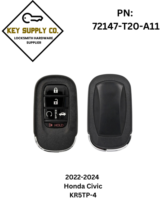 2022-2024 Honda Accord / 5-Button Smart Key / PN: 72147-T20-A11 / KR5TP-4 (AFTERMARKET)