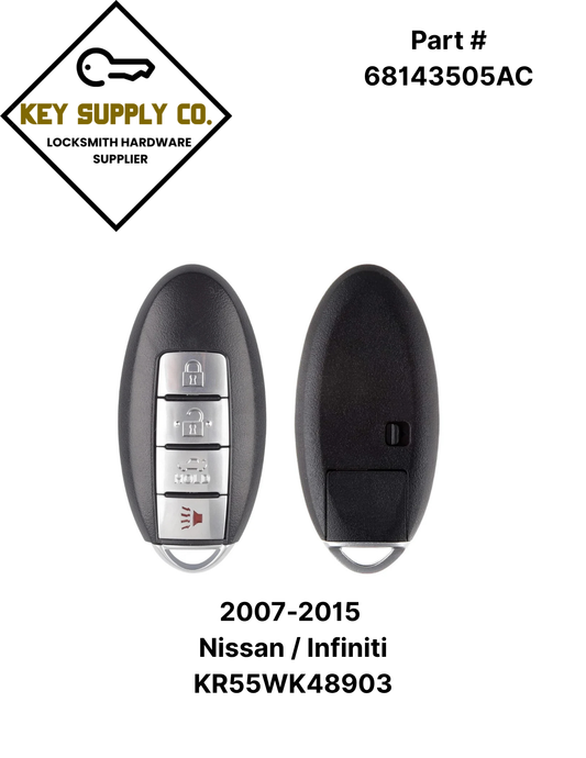 2007-2015 Nissan / Infiniti / 4-Button Smart Key / KR55WK48903 (9622) / (AFTERMARKET)