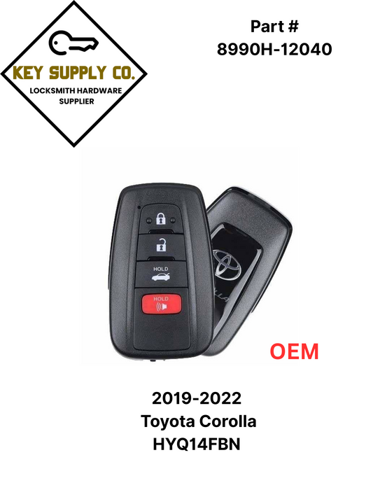 2019-2022 Toyota Corolla / 4-Button Smart Key / PN: 8990H-12040 / HYQ14FBN (OEM)
