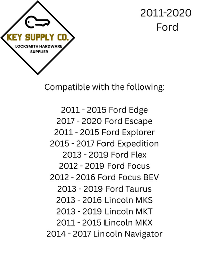 2011-2020 Ford / 5-Button PEPS Smart Key / PN: BT4T-15K601-HC / M3N5WY8609 (AFTERMARKET)