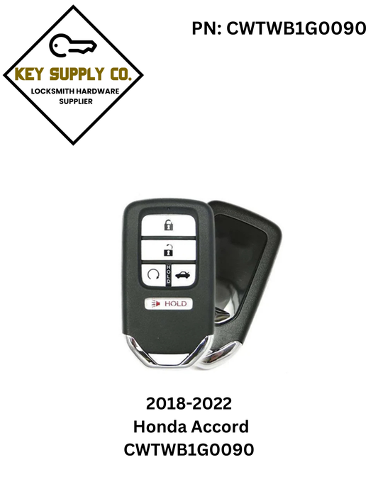 2018-2022 Honda Accord / 5-Button Smart Key / PN: 72147-TVA-A01 / CWTWB1G0090 (AFTERMARKET)
