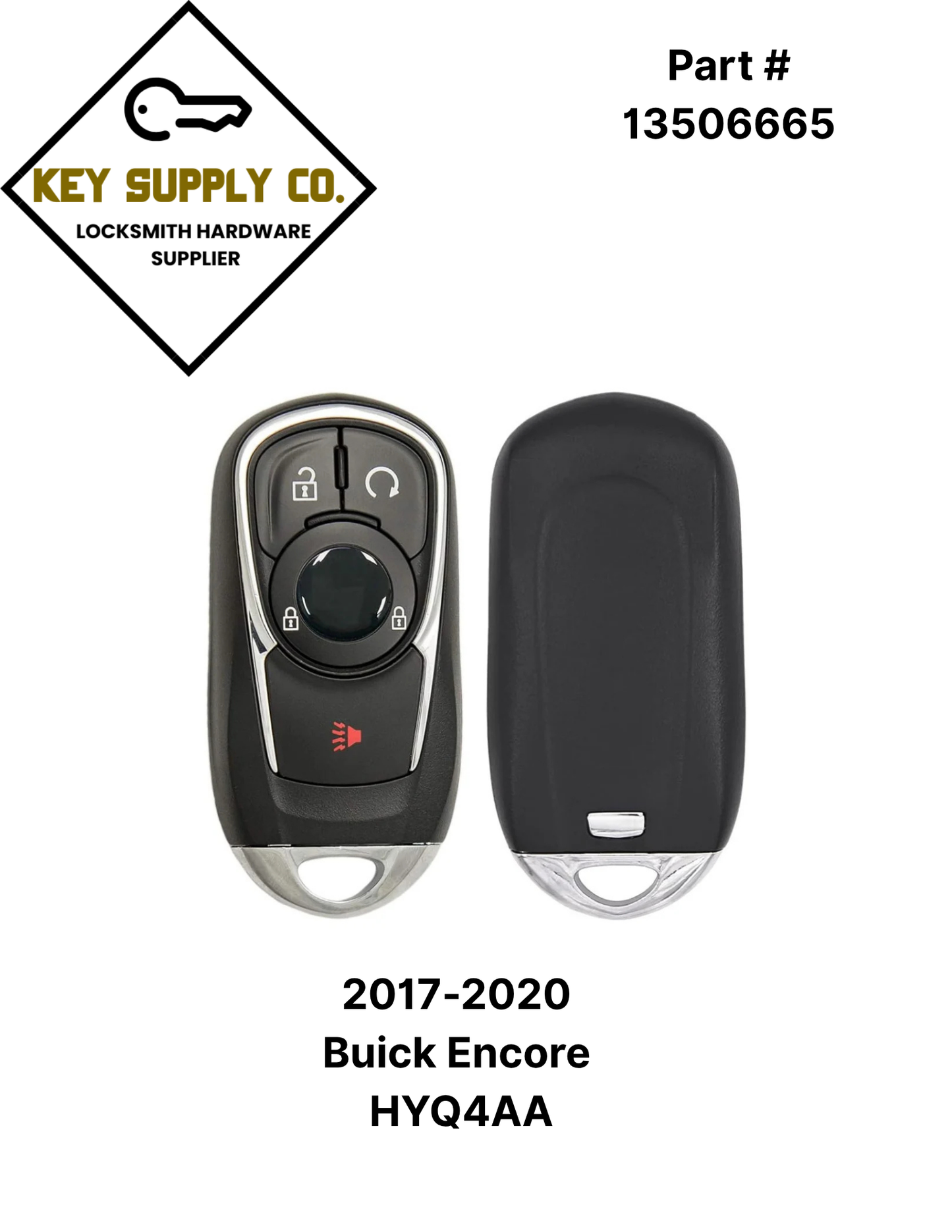2017-2020 Buick Encore / 4-Button Smart Key / PN: 13506665 / HYQ4AA (AFTERMARKET)