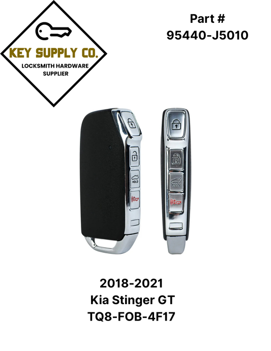 2018-2021 Kia Stinger GT / 4-Button Smart Key / PN: 95440-J5010 / TQ8-FOB-4F17 (AFTERMARKET)