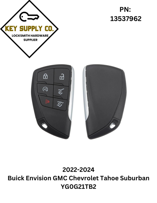 2021-2025 Buick Envision GMC Yukon Chevrolet Tahoe Suburban / 6-Button Smart Key / PN: 13541562 / HUFGM2718 (AFTERMARKET)