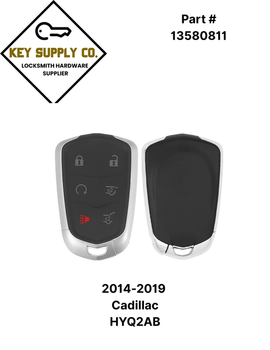 2014-2019 Cadillac / 5-Button Smart Key / PN: 13580811 / HYQ2AB (AFTERMARKET)