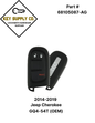 2014-2019 Jeep Cherokee / 3-Button Smart Key / PN: 68105087-AG / GQ4-54T (OEM)
