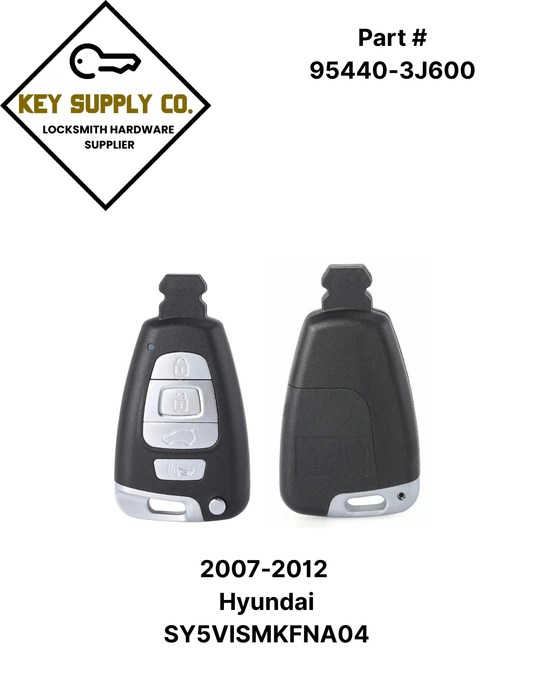 2007-2012 Hyundai / 4-Button Smart Key / 95440-3J600 / SY5VISMKFNA04 (AFTERMARKET)