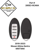 2019-2023 Nissan Altima Sentra / 5-Button Smart Key / PN: 285E3-6CA6A / KR5TXN4 (AFTERMARKET)