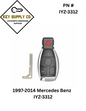 1997-2014 Mercedes Benz / 4-Button Fobik Key / IYZ-3312 / 315 MHz (Single Battery) (AFTERMARKET)